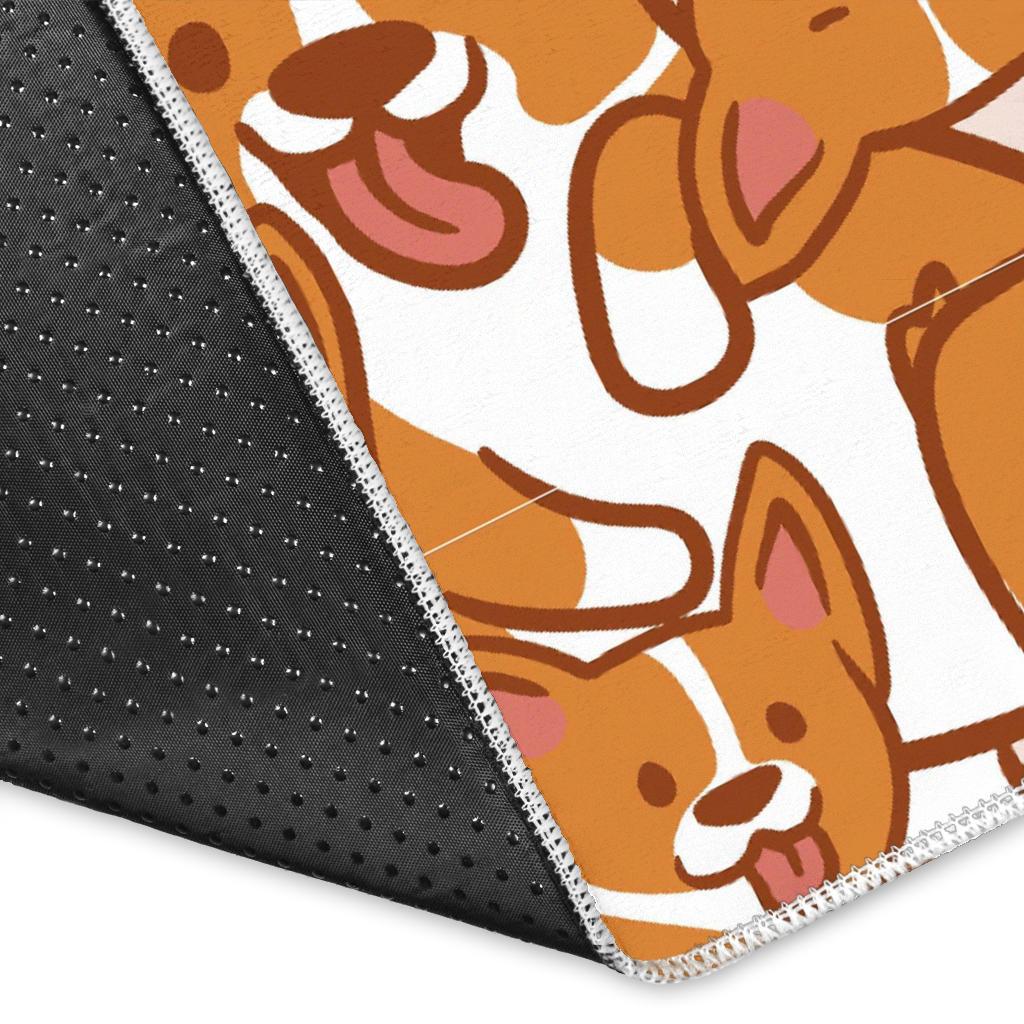 Corgi Multi Pattern Print Floor Mat-grizzshop