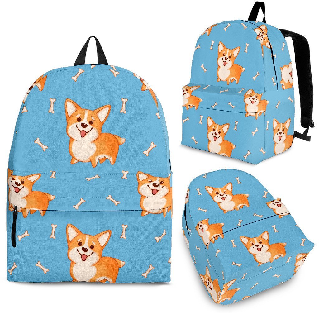 Corgi Pattern Print Backpack-grizzshop