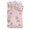 Corgi Pink Pastel Pattern Print Duvet Cover Bedding Set-grizzshop