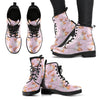 Corgi Pink Pastel Pattern Print Men Women Leather Boots-grizzshop