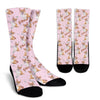 Corgi Pink Pastel Pattern Print Unisex Crew Socks-grizzshop