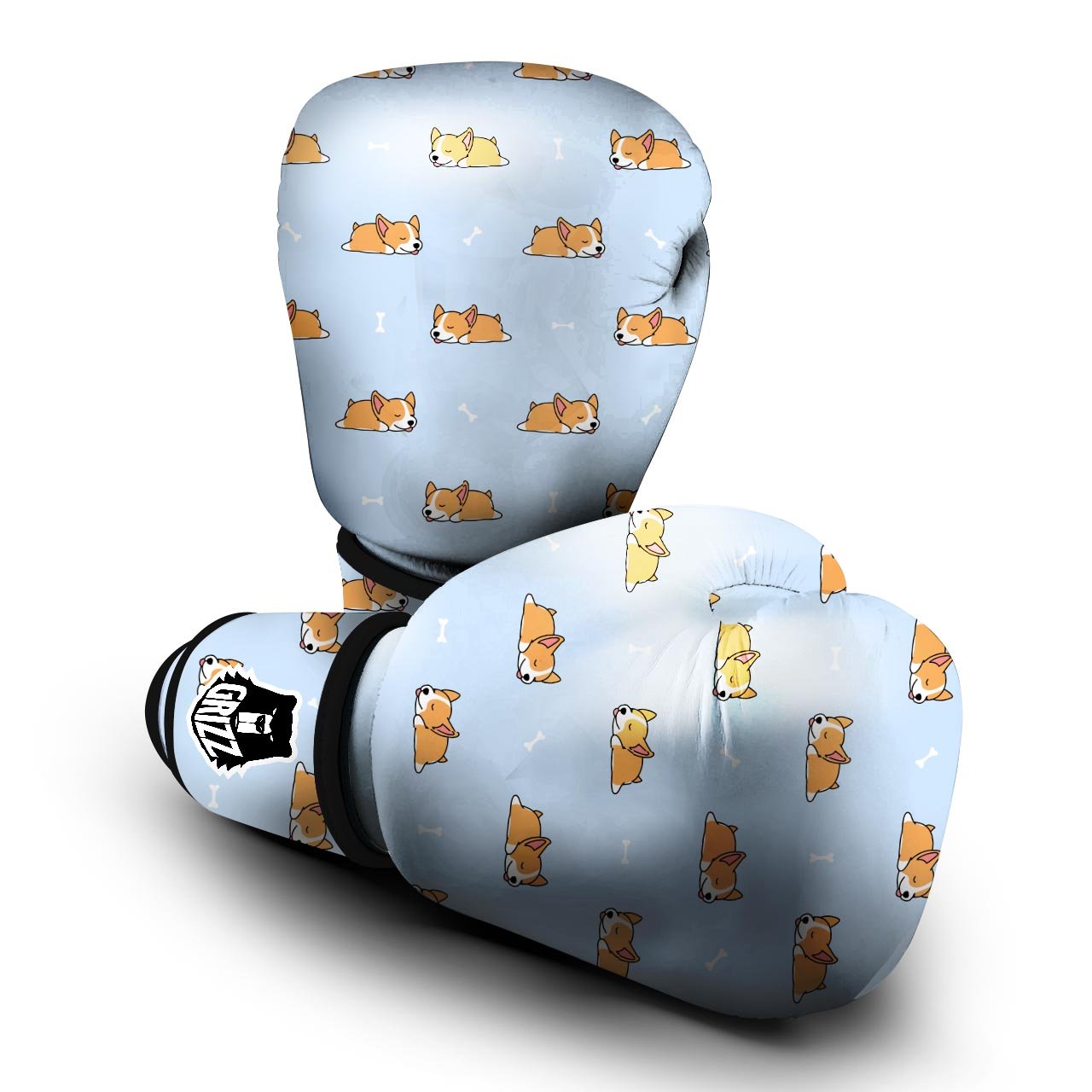 Corgi Sleeping Print Pattern Boxing Gloves-grizzshop
