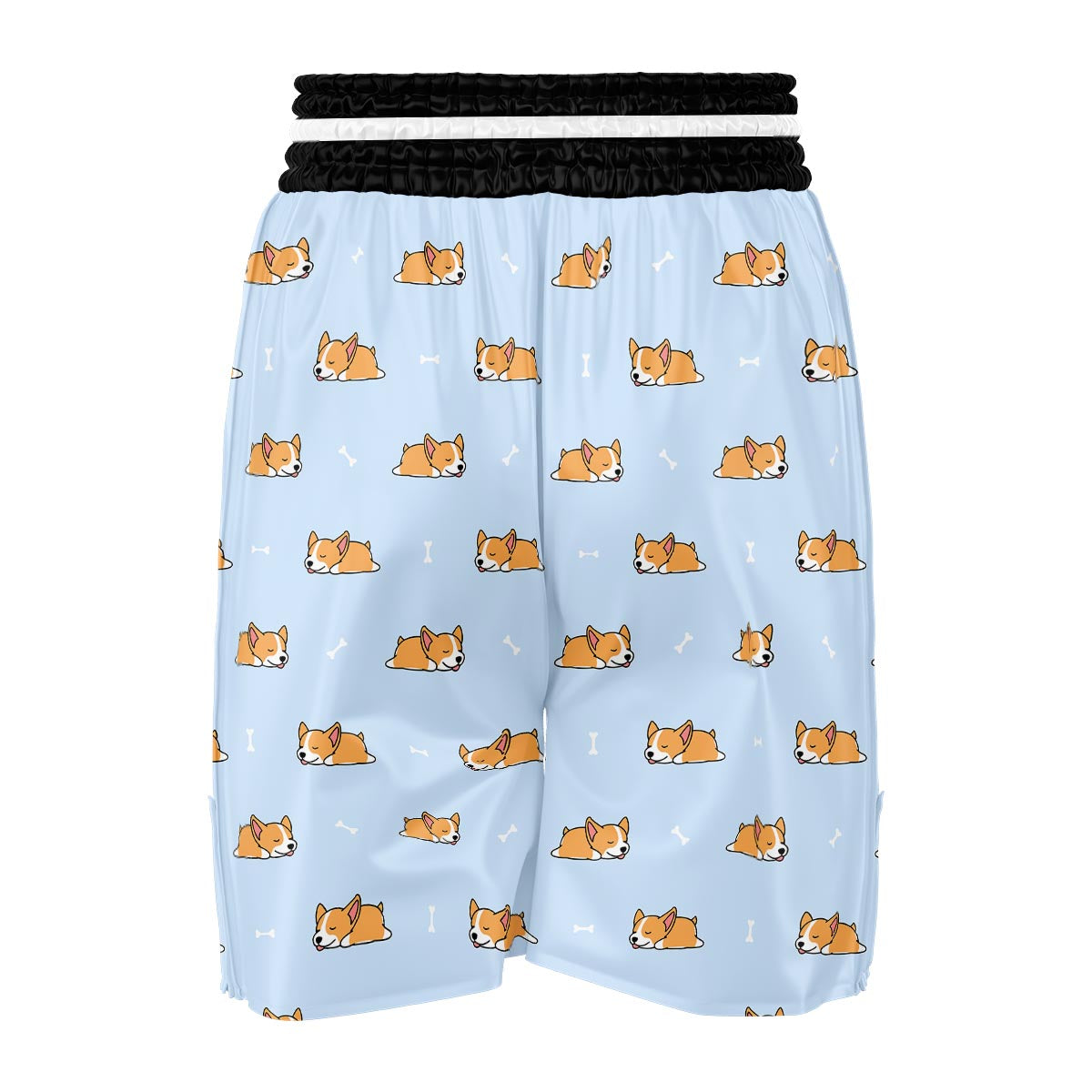 Corgi Sleeping Print Pattern Boxing Shorts-grizzshop