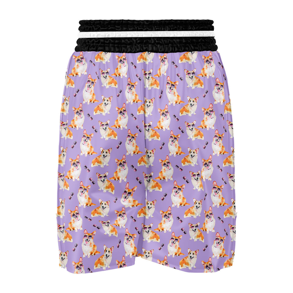 Corgi Watercolor Print Pattern Boxing Shorts-grizzshop