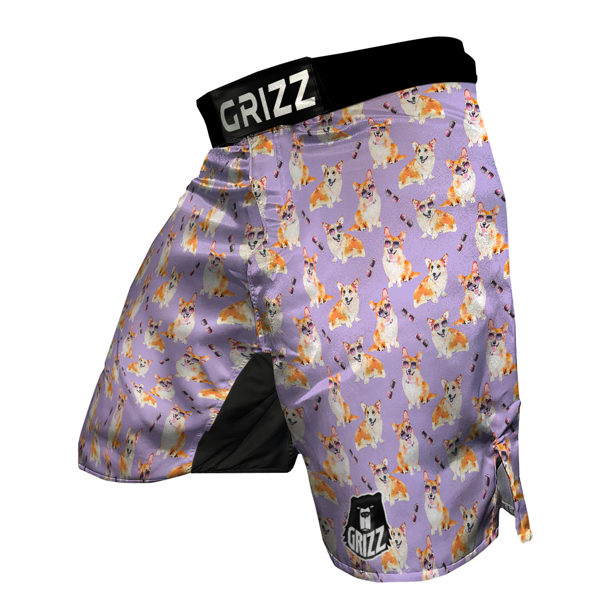 Corgi Watercolor Print Pattern MMA Shorts-grizzshop