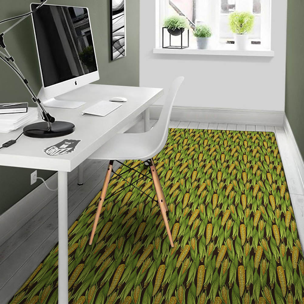 Corn Hand Drawn Pattern Print Floor Mat-grizzshop