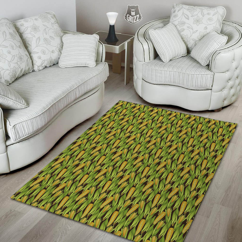 Corn Hand Drawn Pattern Print Floor Mat-grizzshop
