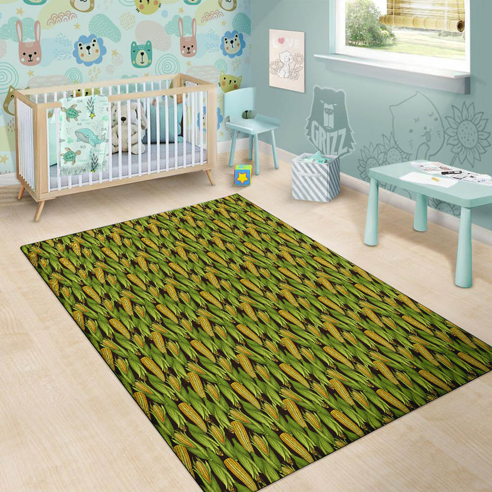 Corn Hand Drawn Pattern Print Floor Mat-grizzshop