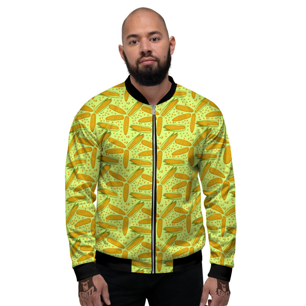 Corn On Cob Print Pattern Men's Bomber Jacket-grizzshop