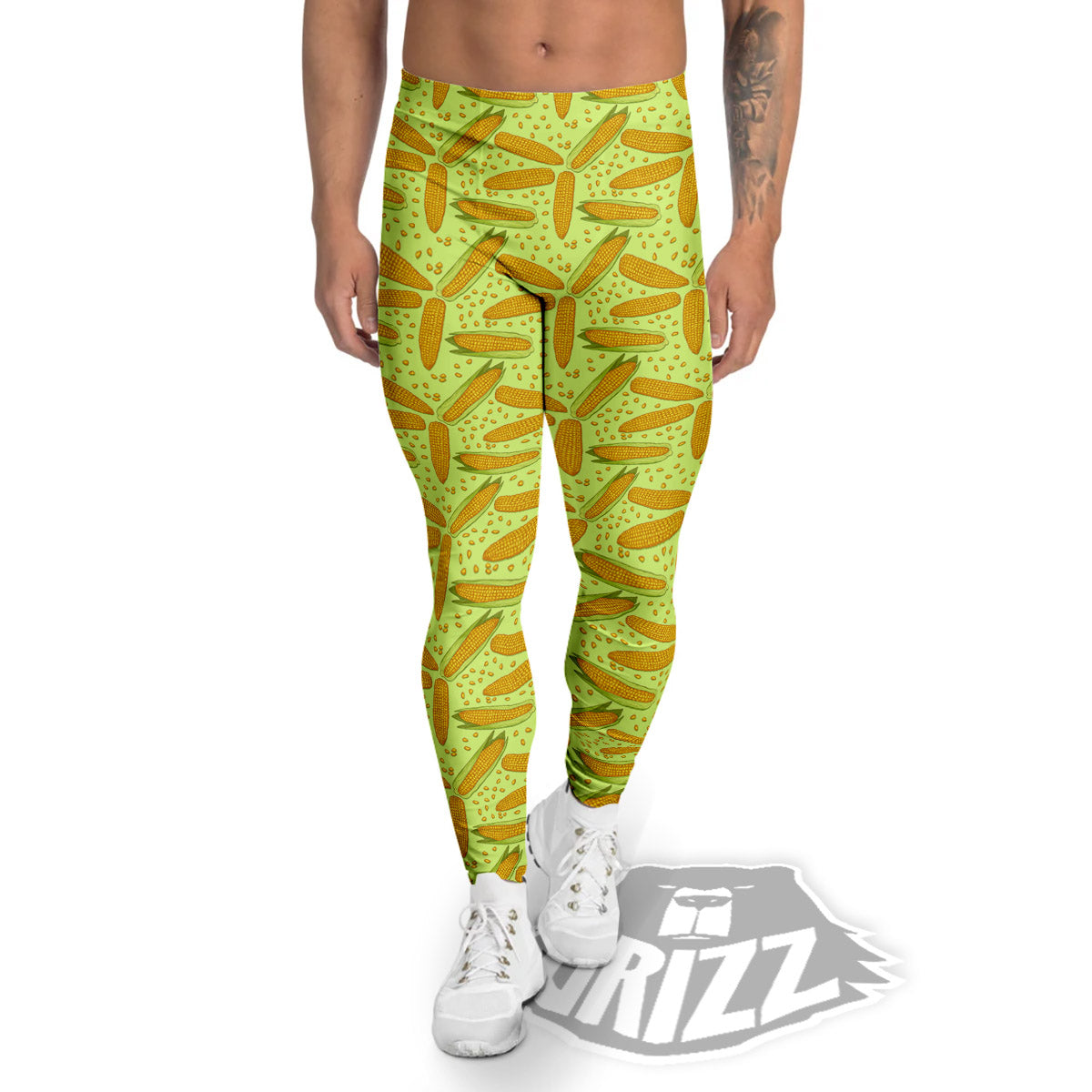 Corn On Cob Print Pattern Men's Leggings-grizzshop