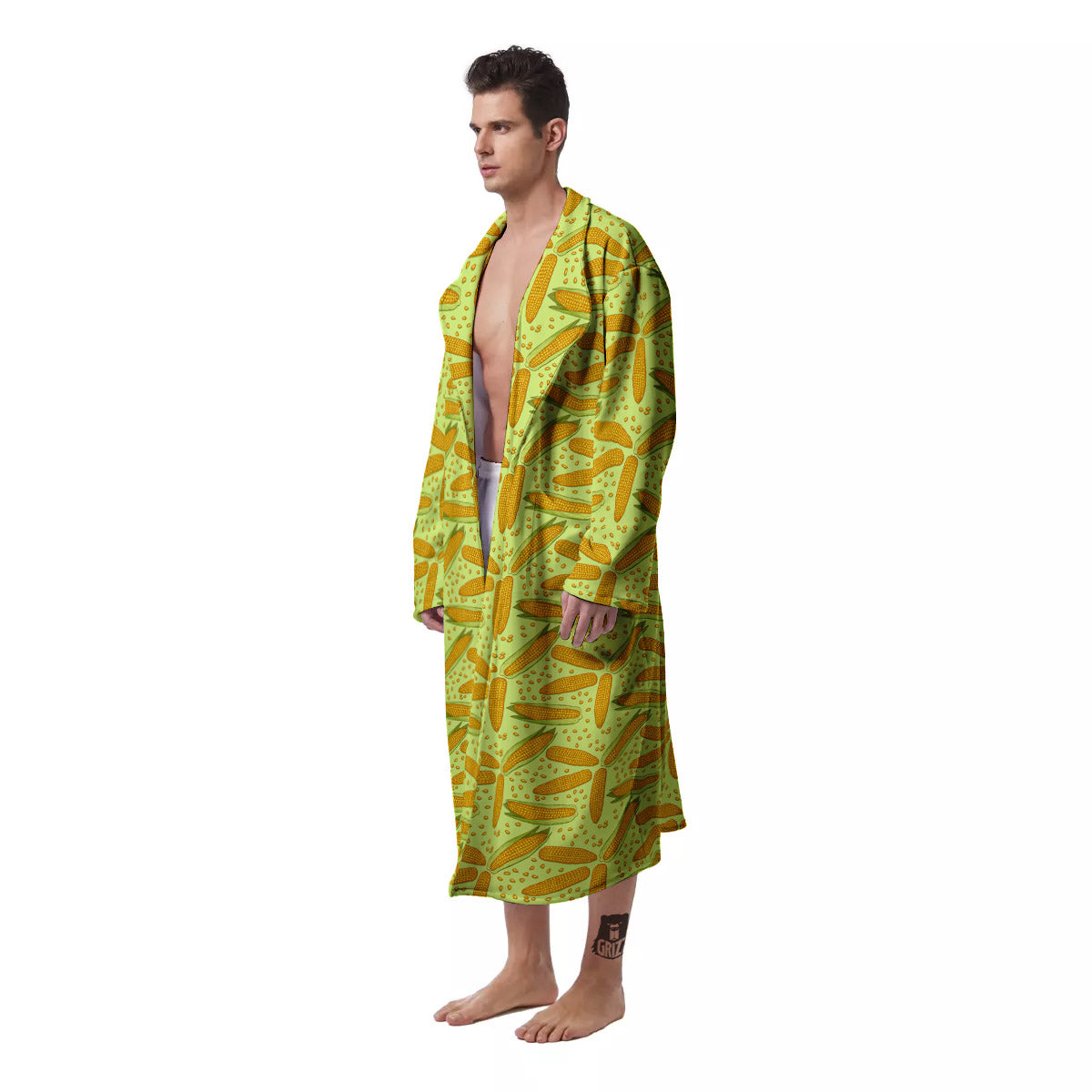 Corn On Cob Print Pattern Men's Robe-grizzshop