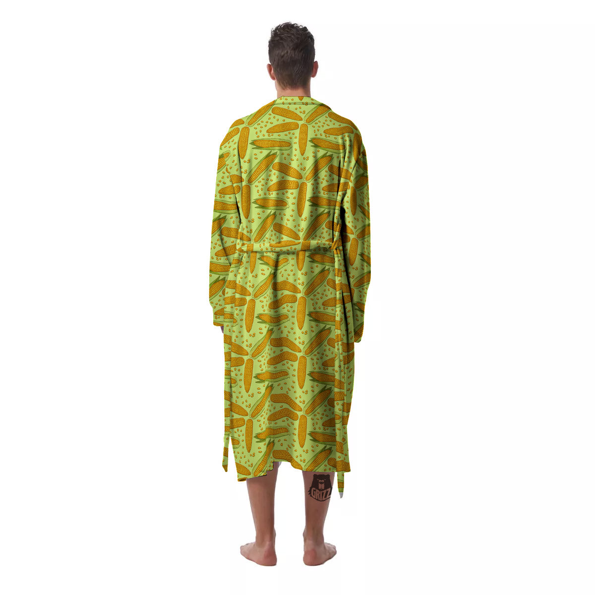 Corn On Cob Print Pattern Men's Robe-grizzshop