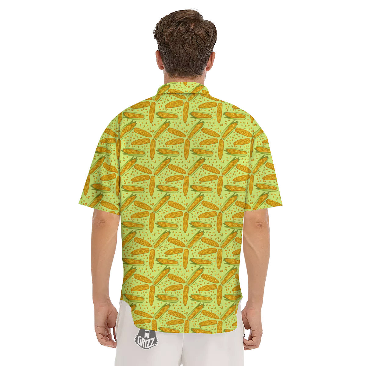 Corn On Cob Print Pattern Men's Short Sleeve Shirts-grizzshop