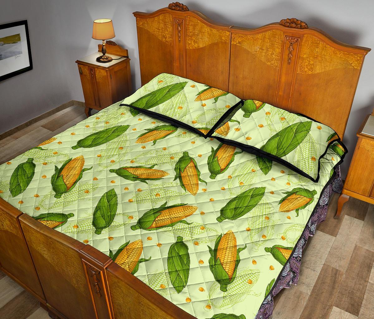 Corn Pattern Print Bed Set Quilt-grizzshop