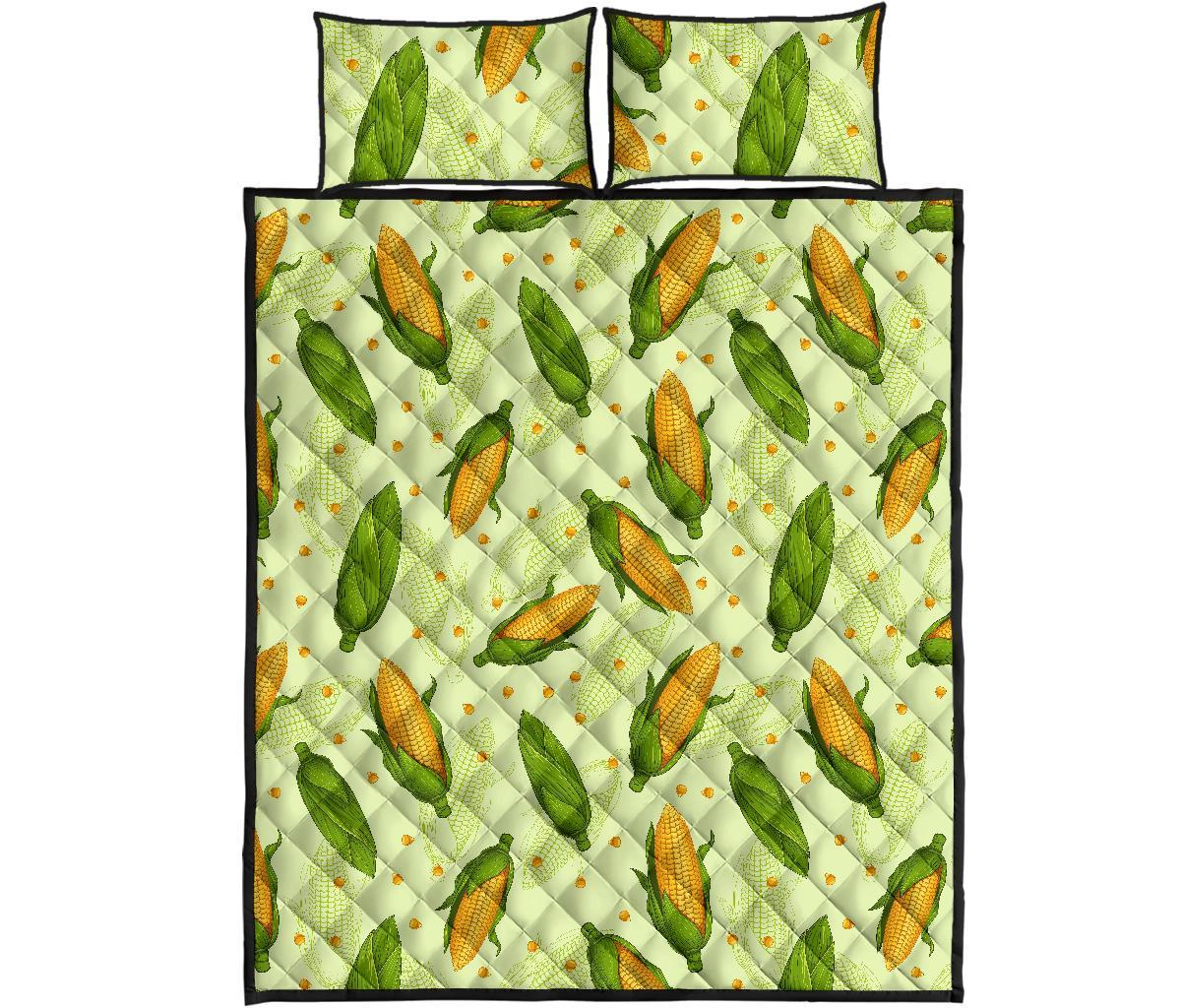 Corn Pattern Print Bed Set Quilt-grizzshop