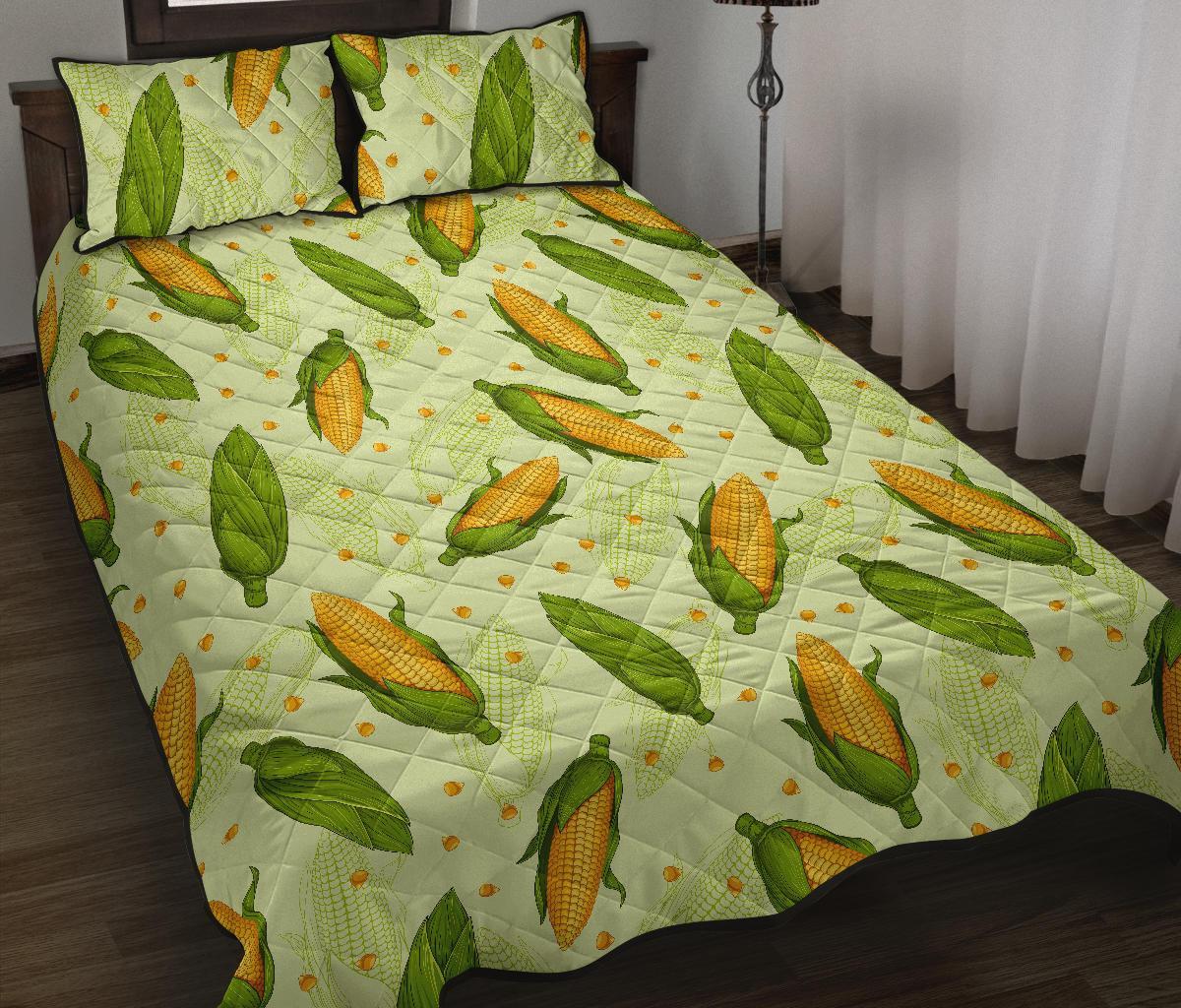 Corn Pattern Print Bed Set Quilt-grizzshop