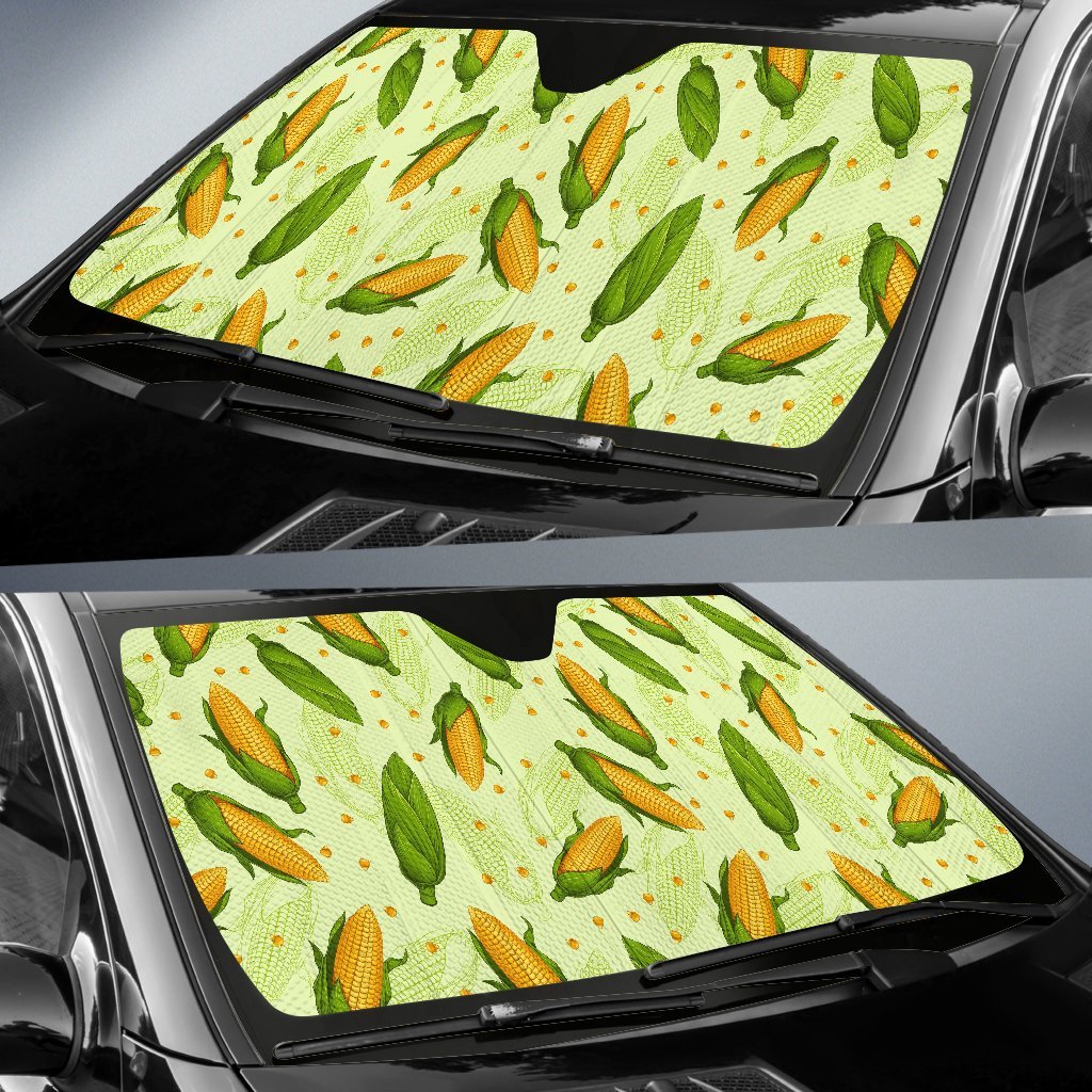 Corn Pattern Print Car Sun Shade-grizzshop