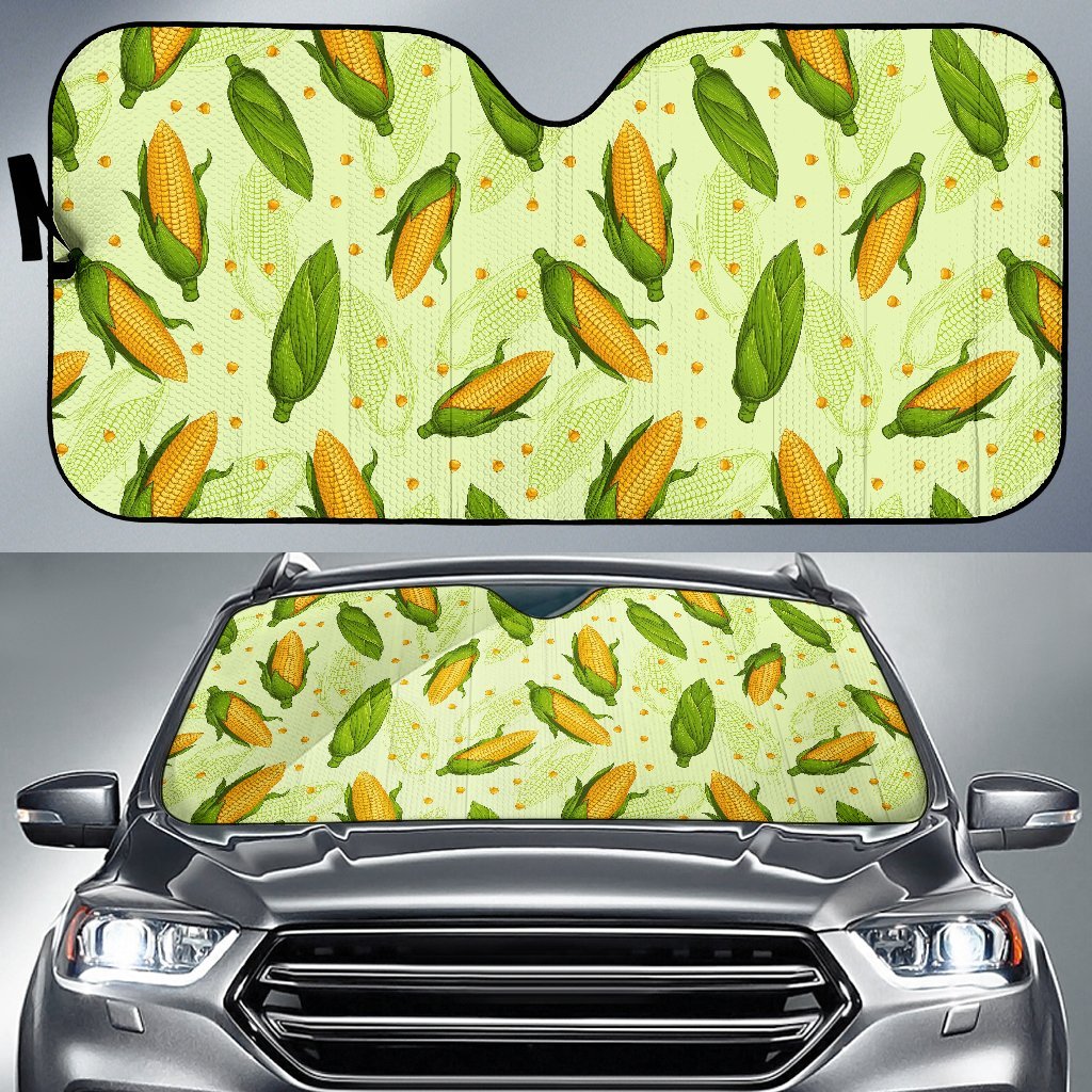 Corn Pattern Print Car Sun Shade-grizzshop