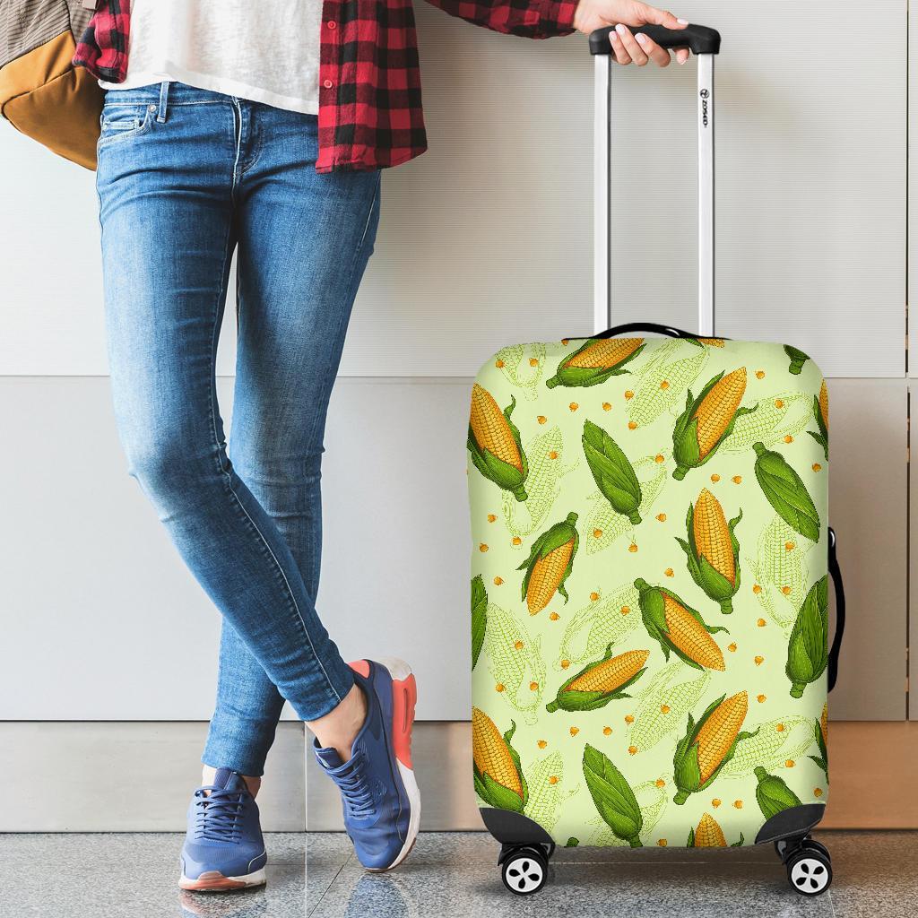 Corn Pattern Print Luggage Cover Protector-grizzshop