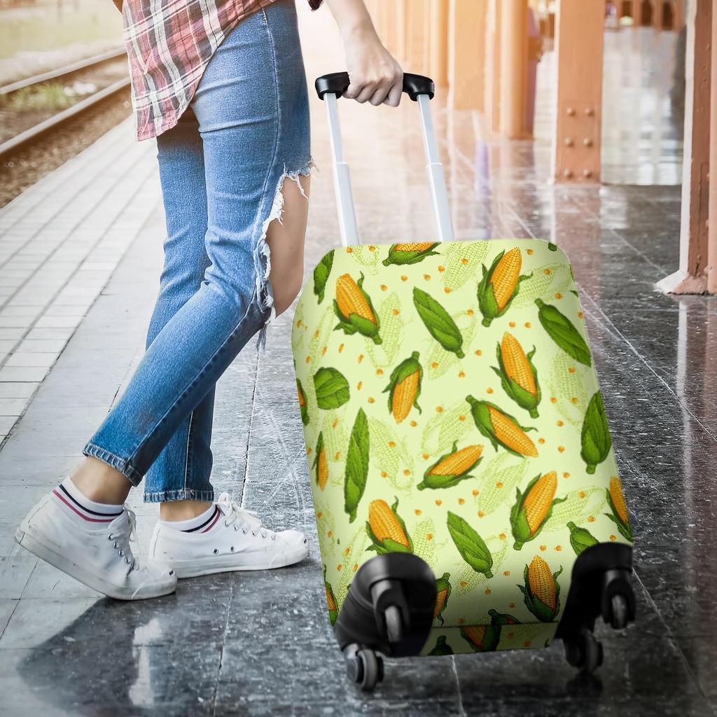 Corn Pattern Print Luggage Cover Protector-grizzshop