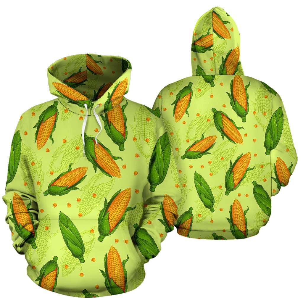 Corn Pattern Print Men Women Pullover Hoodie-grizzshop