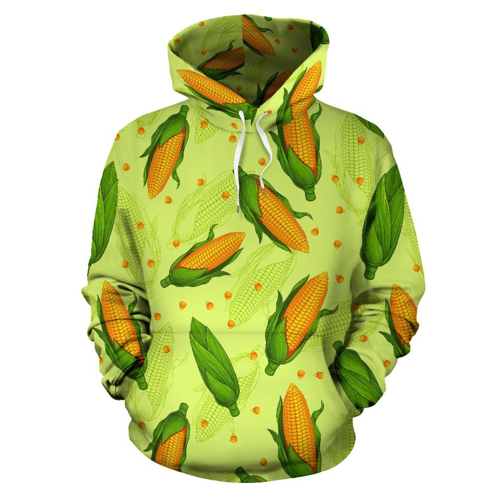 Corn Pattern Print Men Women Pullover Hoodie-grizzshop