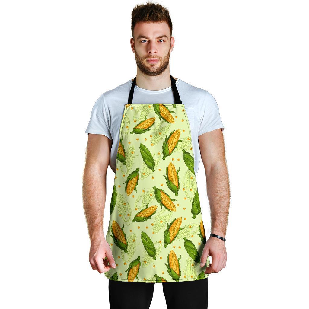 Corn Pattern Print Men's Apron-grizzshop