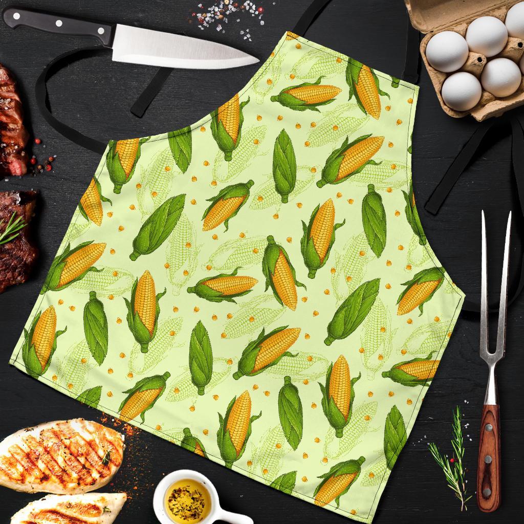 Corn Pattern Print Men's Apron-grizzshop