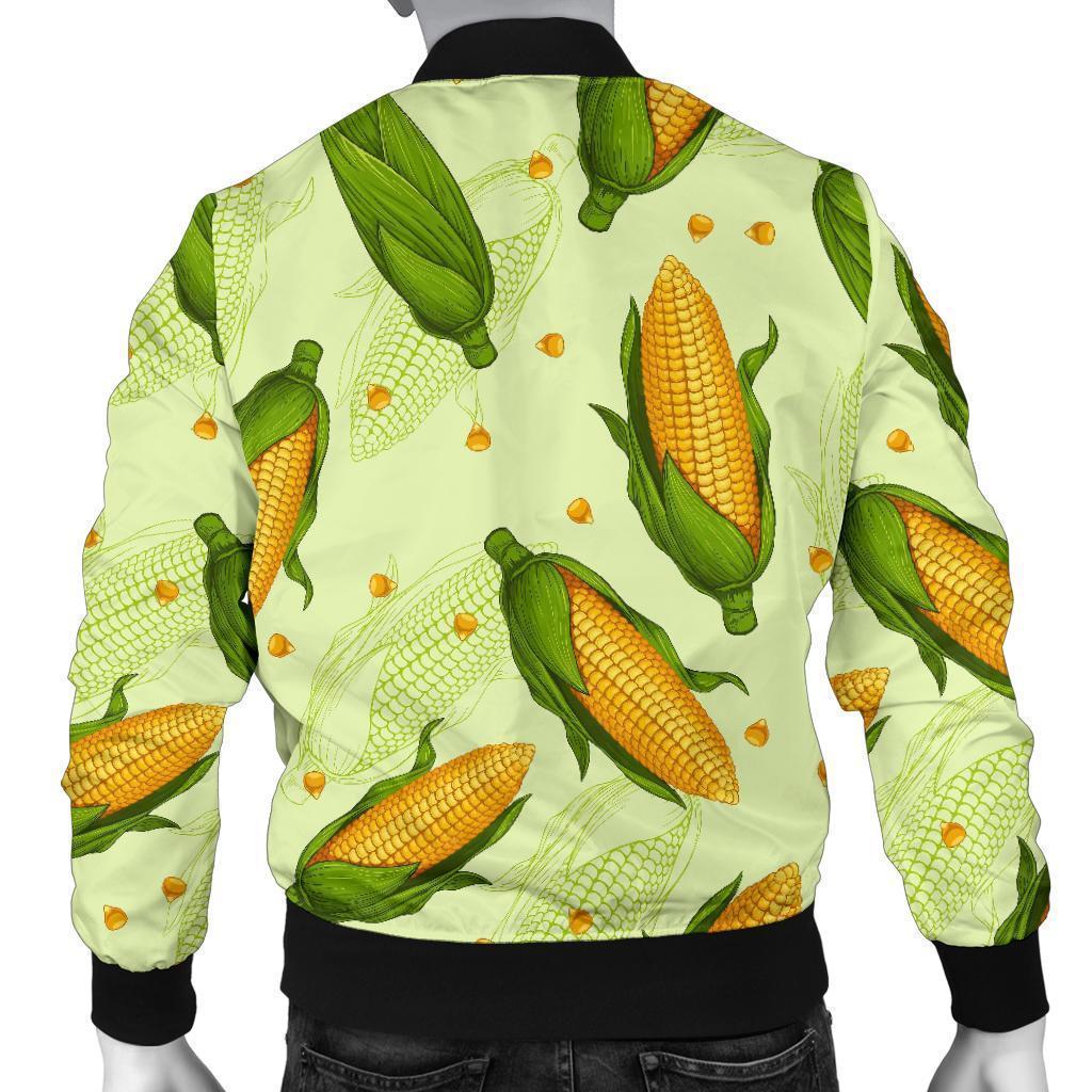 Corn Pattern Print Men's Bomber Jacket-grizzshop