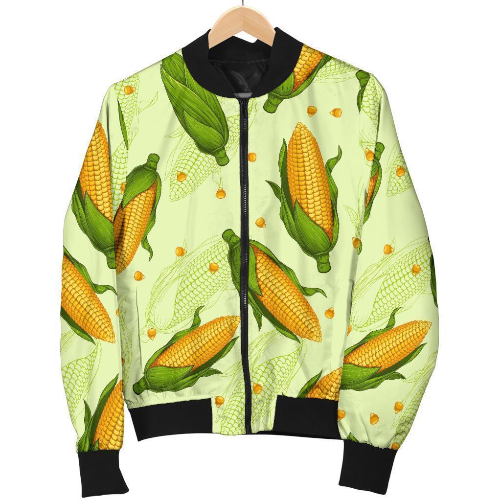 Corn Pattern Print Men's Bomber Jacket-grizzshop