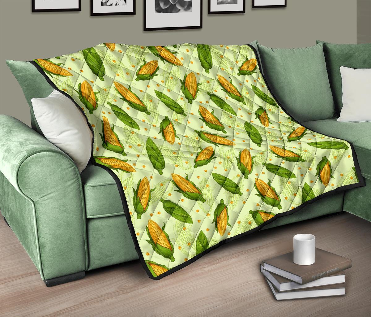 Corn Pattern Print Quilt-grizzshop