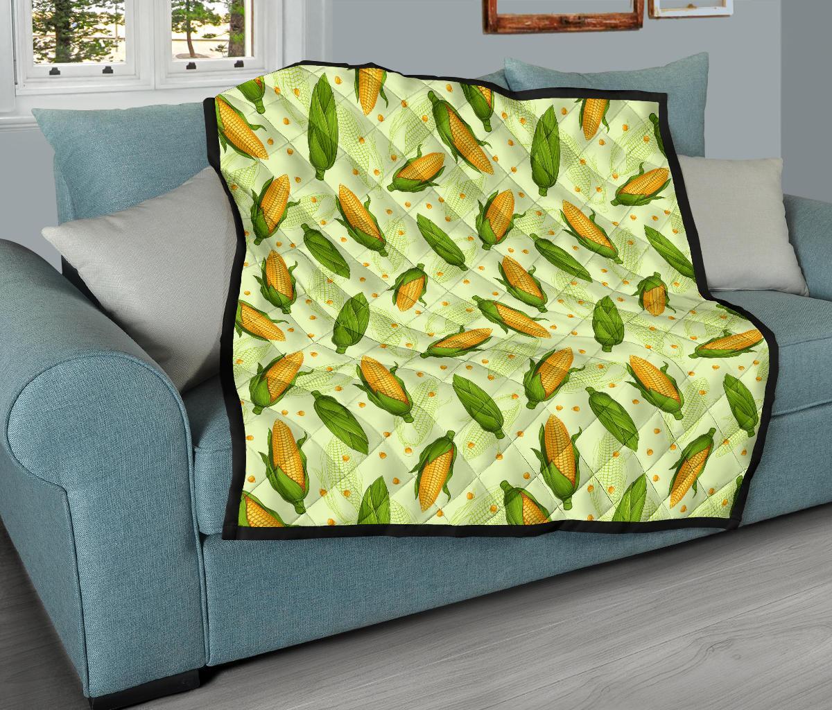 Corn Pattern Print Quilt-grizzshop