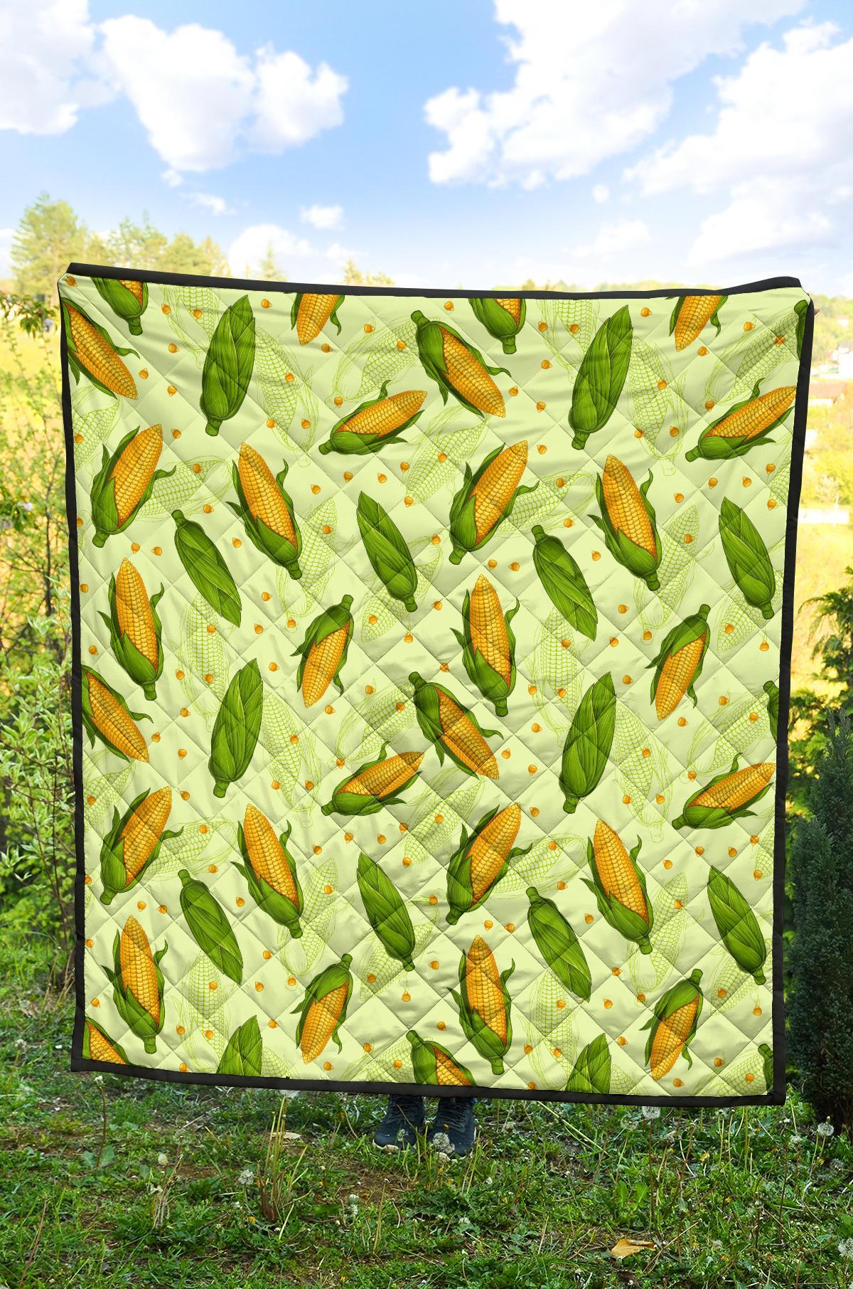 Corn Pattern Print Quilt-grizzshop