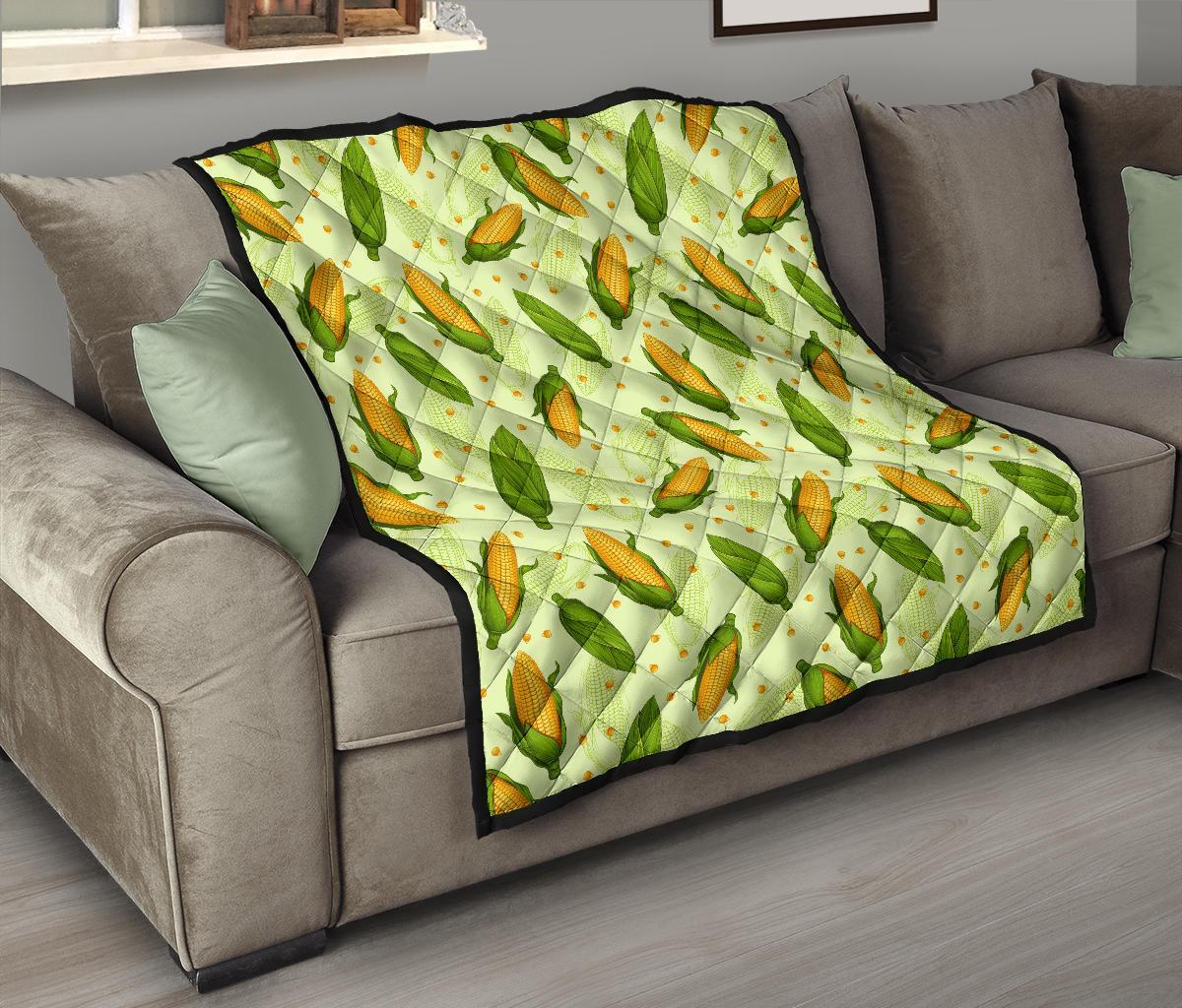 Corn Pattern Print Quilt-grizzshop