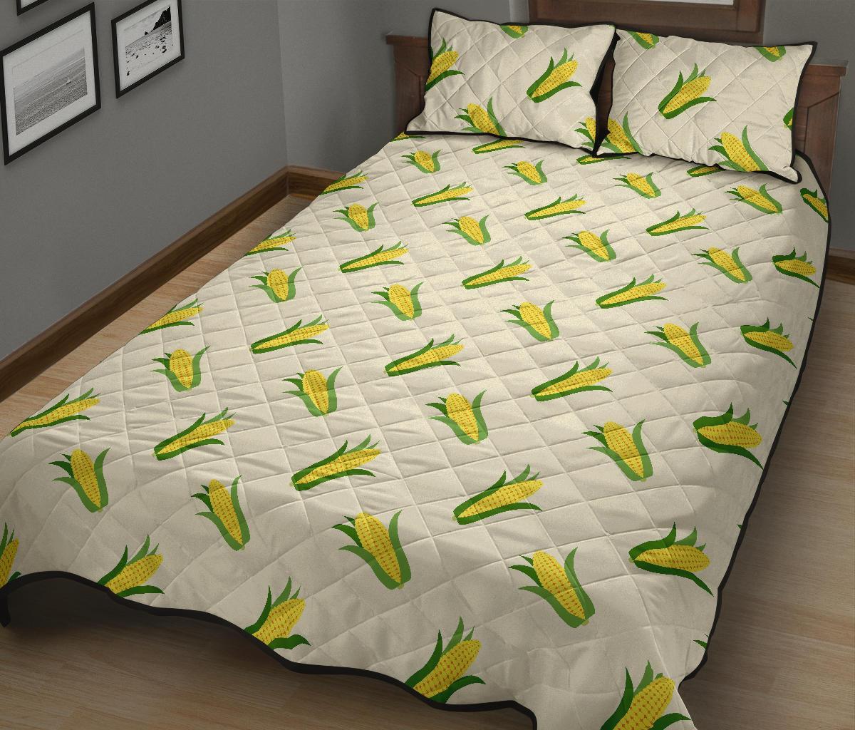 Corn Print Pattern Bed Set Quilt-grizzshop