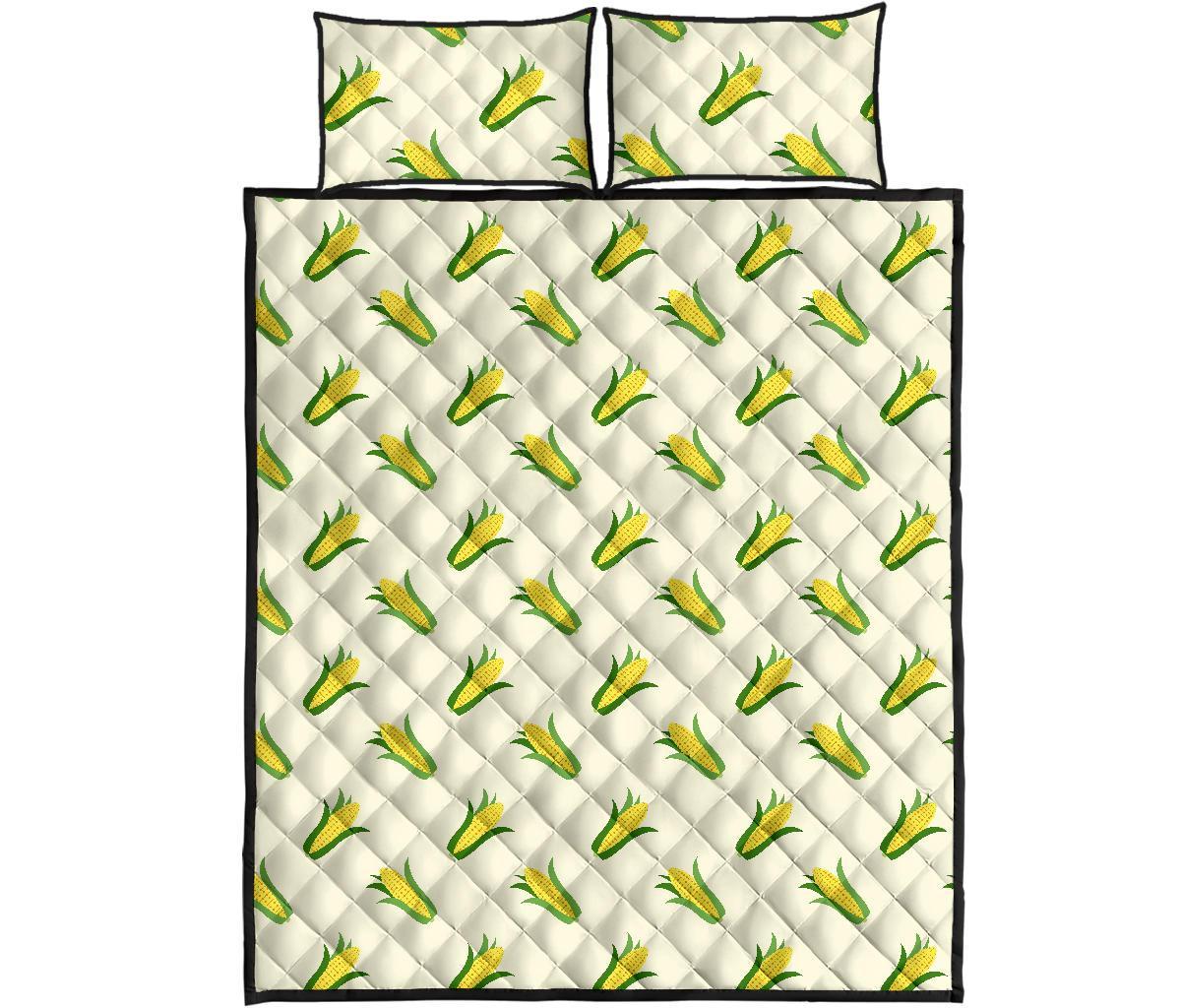 Corn Print Pattern Bed Set Quilt-grizzshop