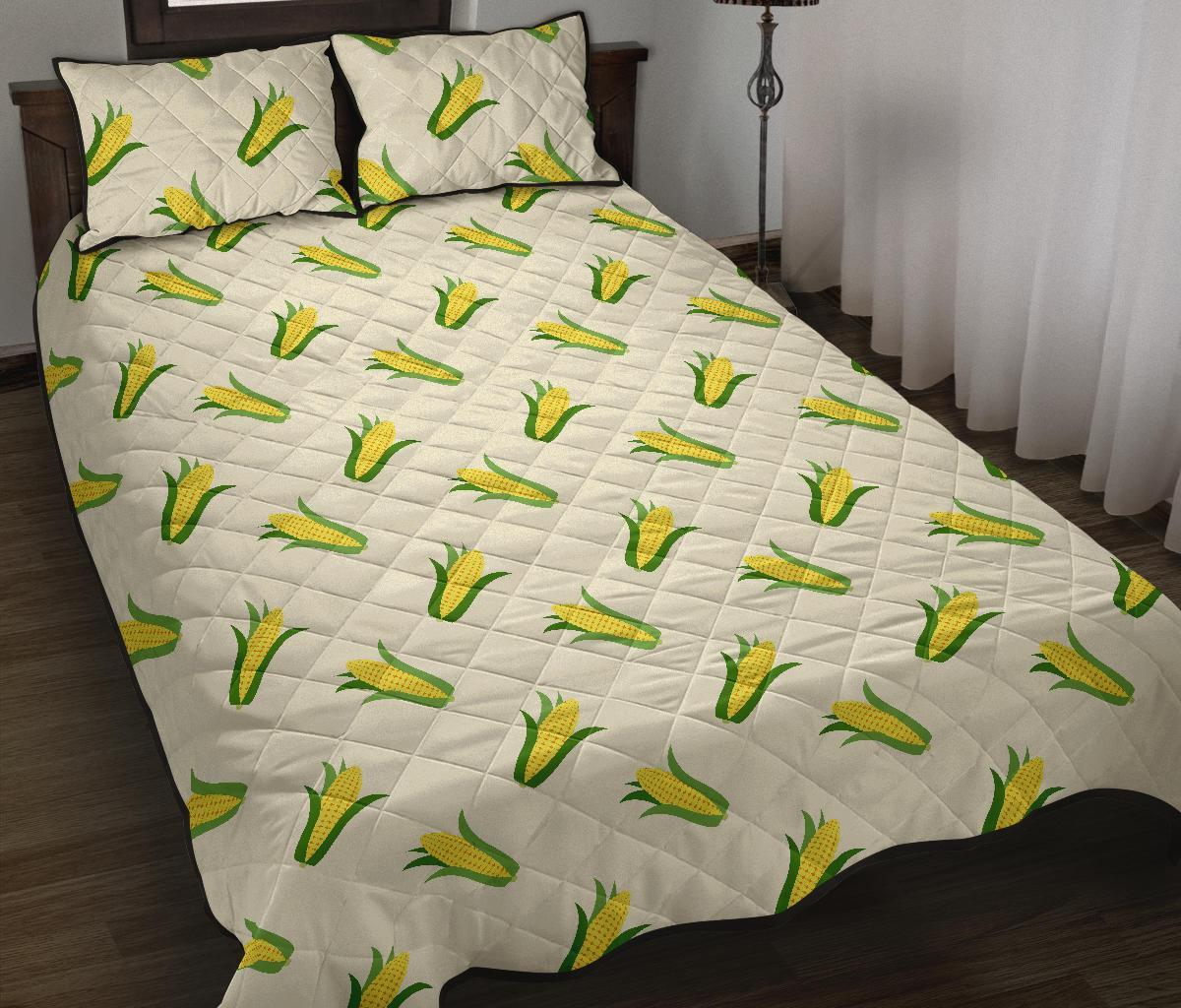 Corn Print Pattern Bed Set Quilt-grizzshop