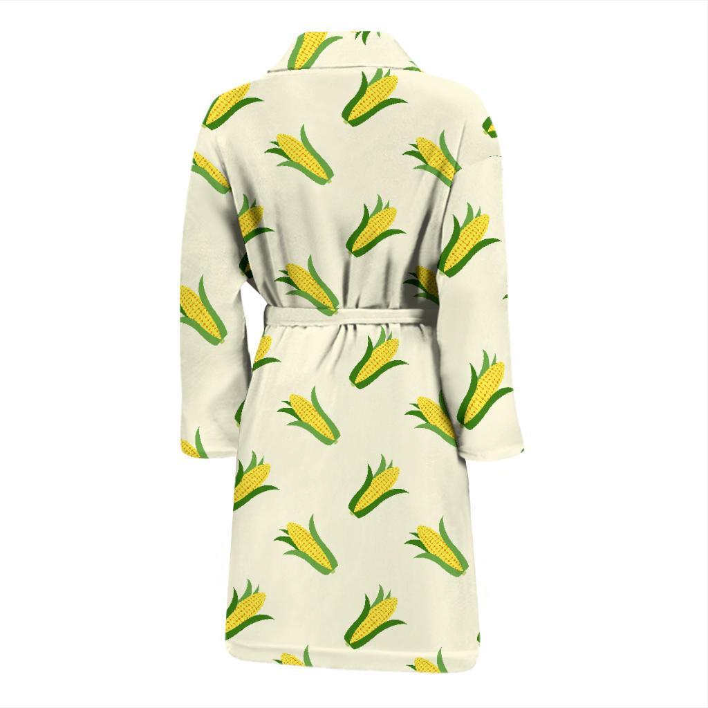 Corn Print Pattern Men Long Robe-grizzshop