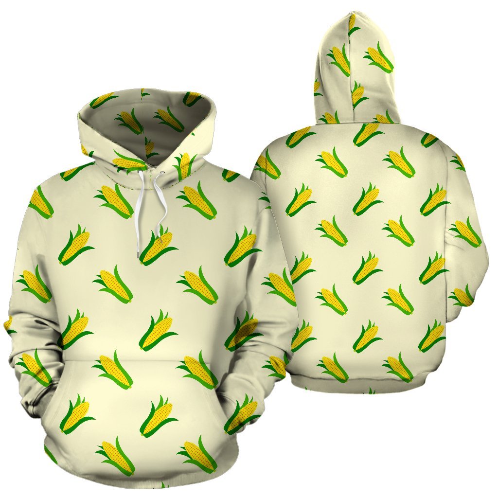 Corn Print Pattern Men Women Pullover Hoodie-grizzshop