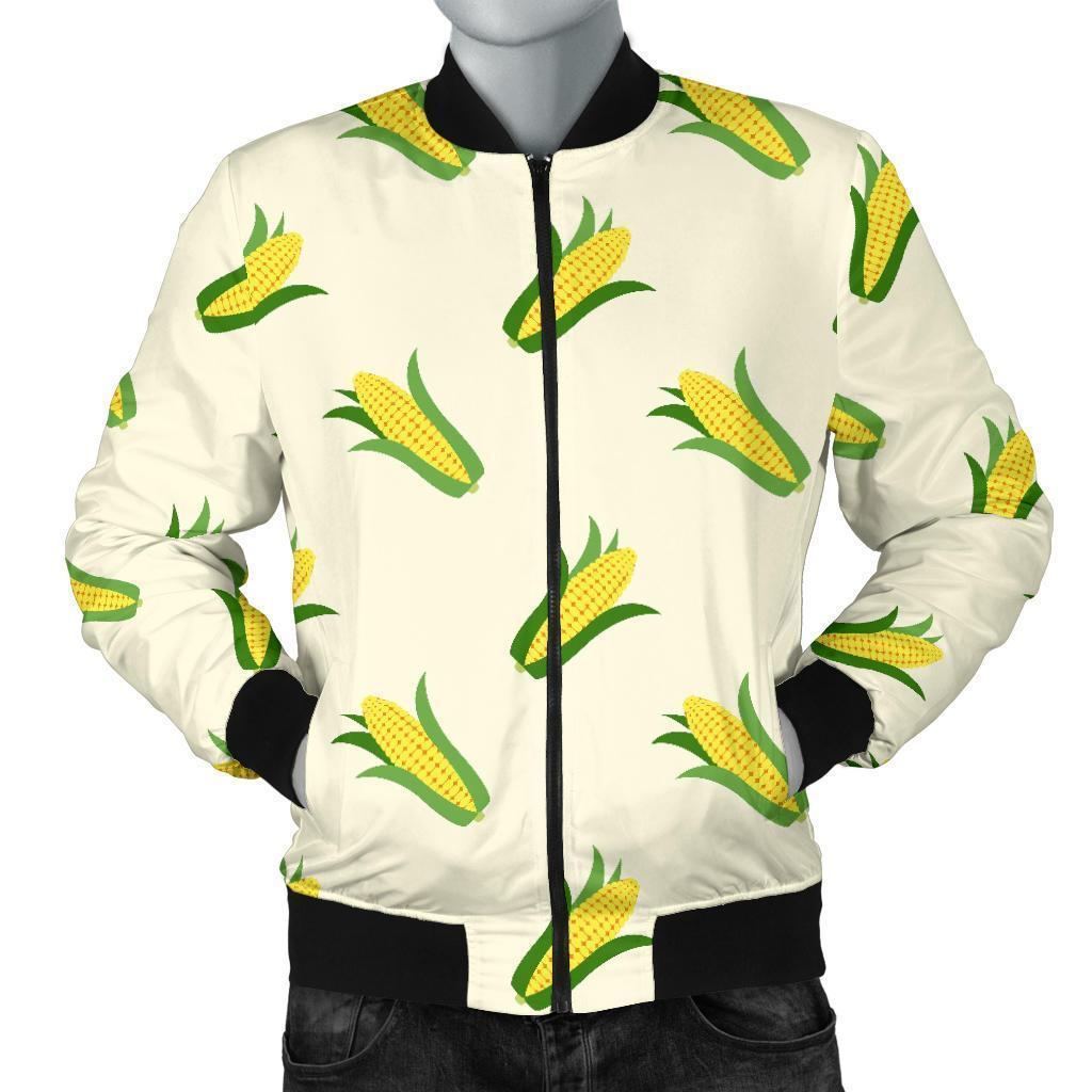 Corn Print Pattern Men's Bomber Jacket-grizzshop