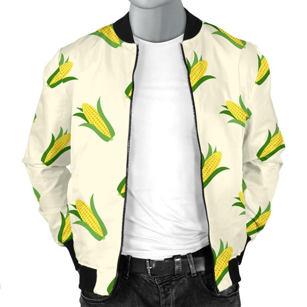 Corn Print Pattern Men's Bomber Jacket-grizzshop