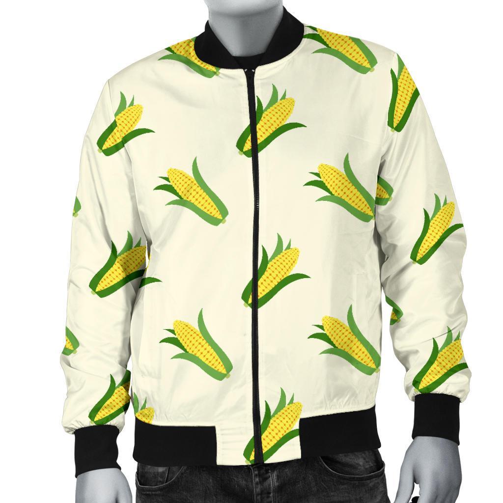 Corn Print Pattern Men's Bomber Jacket-grizzshop