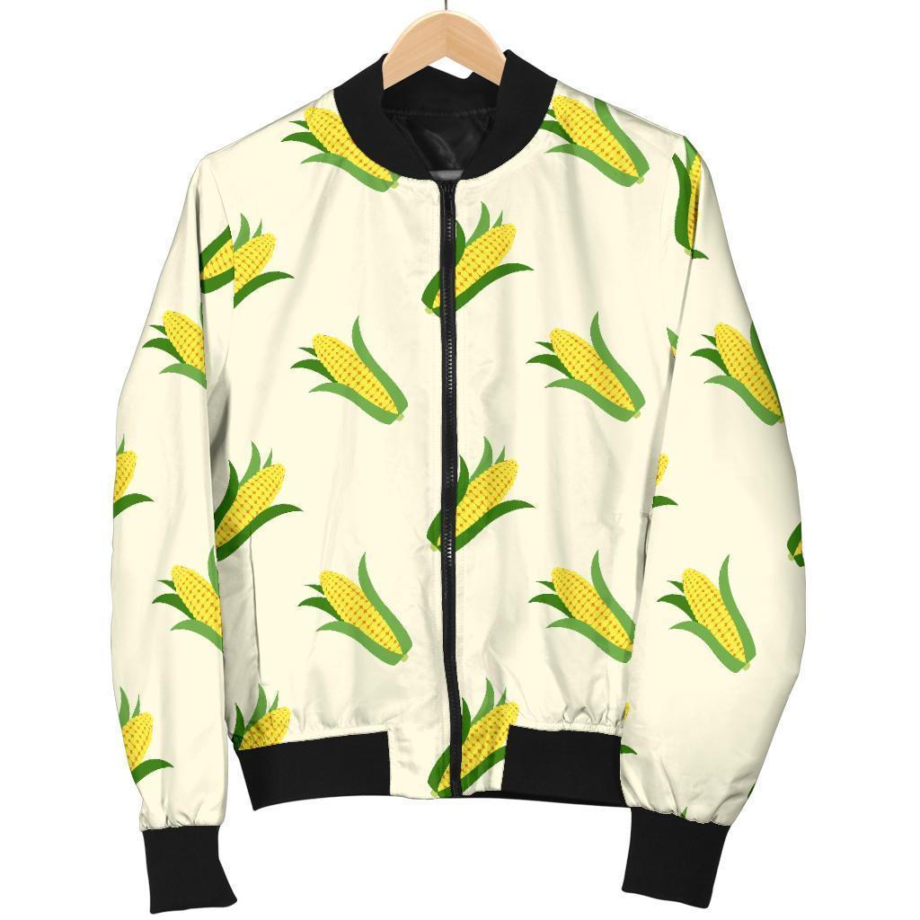 Corn Print Pattern Men's Bomber Jacket-grizzshop