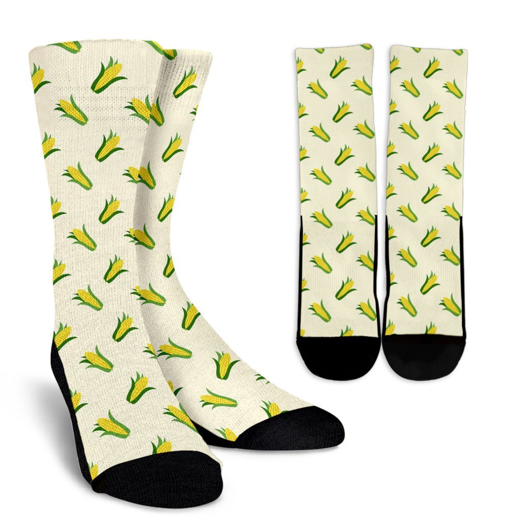 Corn Print Pattern Unisex Crew Socks-grizzshop