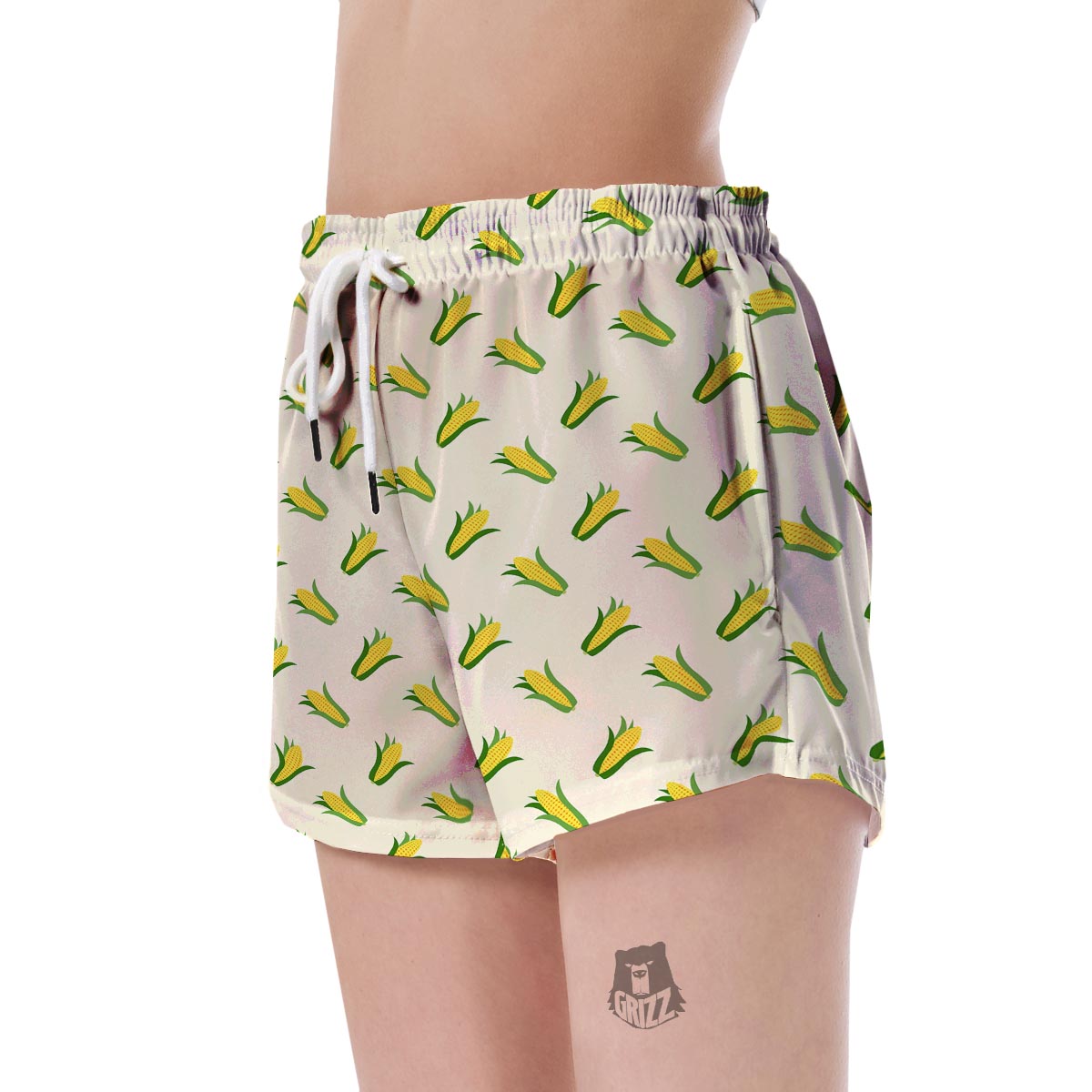 Corn Print Pattern Women's Shorts-grizzshop