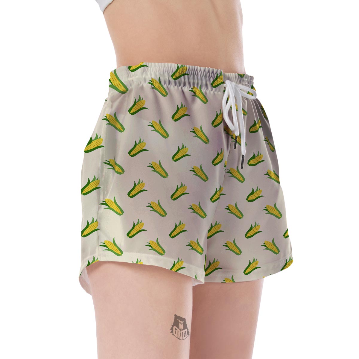 Corn Print Pattern Women's Shorts-grizzshop