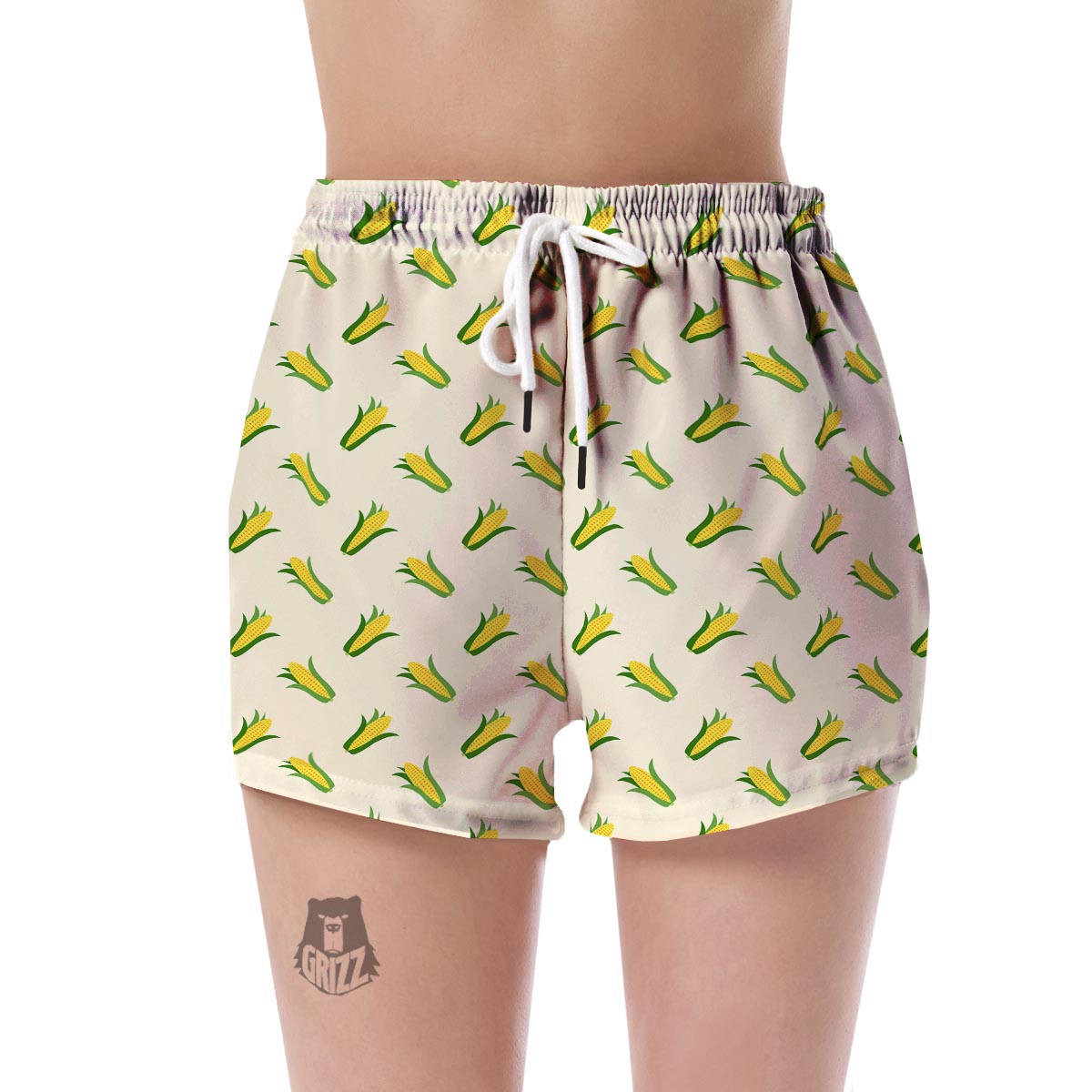 Corn Print Pattern Women's Shorts-grizzshop