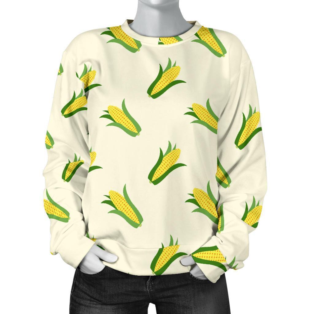 Corn Print Pattern Women's Sweatshirt-grizzshop