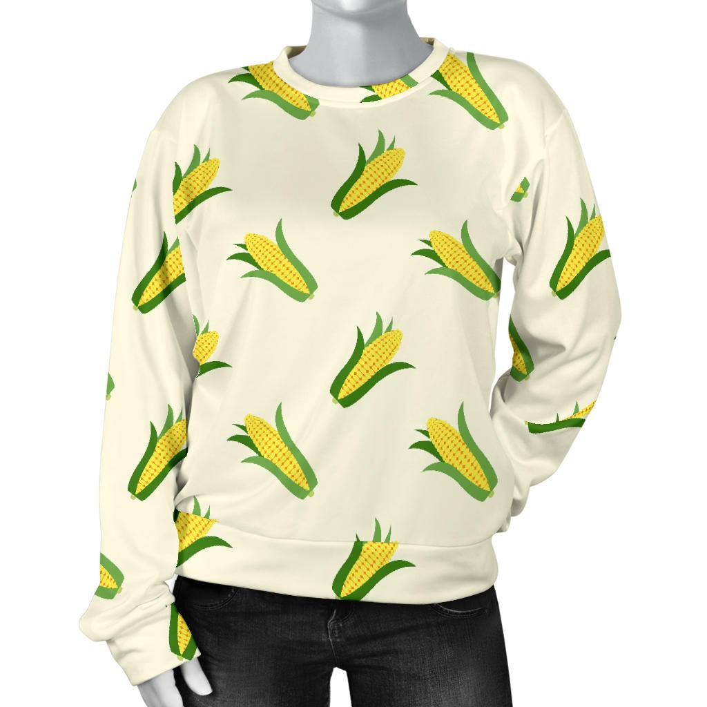 Corn Print Pattern Women's Sweatshirt-grizzshop