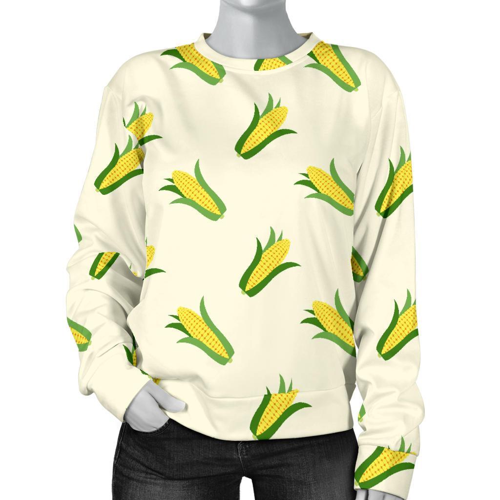 Corn Print Pattern Women's Sweatshirt-grizzshop